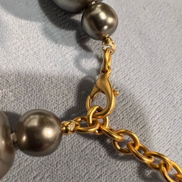 Karl Lagerfeld Japanese Grey Pearl Necklace - Picture 9 of 10